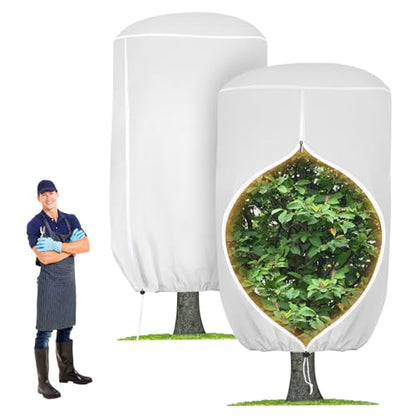 2 Pack Rounded Top Plant Covers Freeze Protection, 75"X90" Winter, White - size: White-75x90in-2PCS