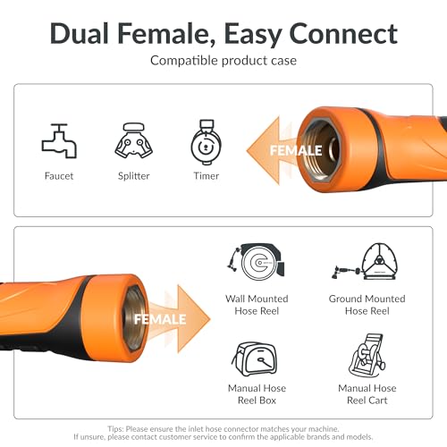 Giraffe Tools Garden Hose 5/8", 15ft Short Leader Hose - size: 15FT Female to Female
