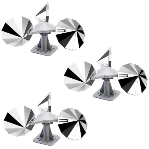3 Pack Bird Scare Reflective Device, Wind Spinner with ABS Base - size: 3P
