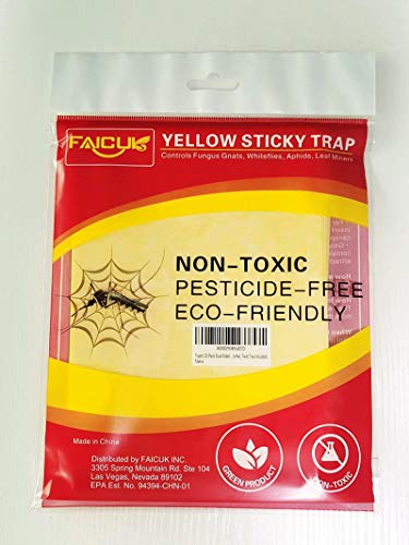 Faicuk Dual Sided Yellow Sticky Traps for Flying Plant Insect, 20 Pack - size: 20 PACK