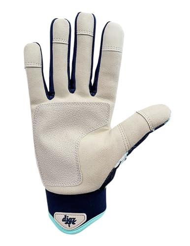 Digz Gardening Gloves, Garden Gloves for Women - color: Navy Blue, size: X-Large