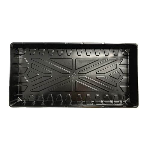 Jiffy Plant Germination Tray - Watertight, Lightweight - 10.75 x 21 in, 2 in Tall - 10-Pack - Plastic - style: 10 Trays