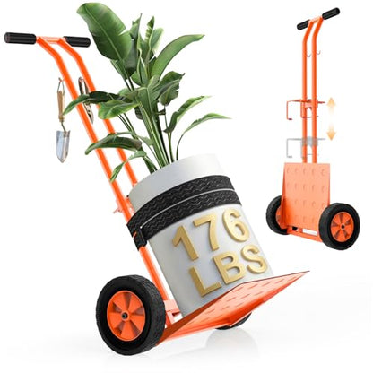 Plant Caddy with Wheels, 176Lbs Heavy Duty Plant Dolly Cart - color: Orange