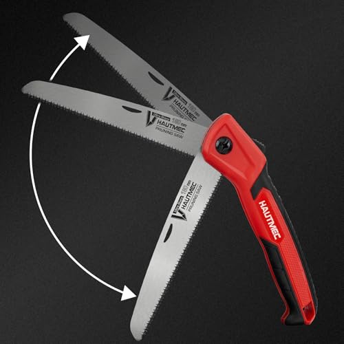 HAUTMEC 7" Folding Pruning Hand Saw for Tree, Garden & Camping