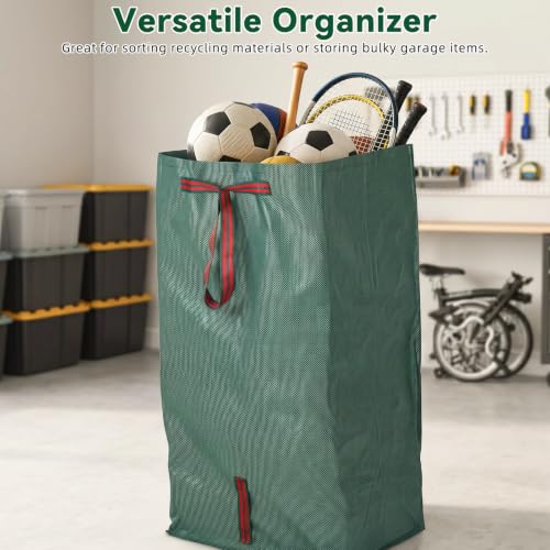 HEMOTON Reusable Yard Waste Bags 72 Gallon, 2 Pack with Gloves