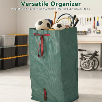 HEMOTON Reusable Yard Waste Bags 72 Gallon, 2 Pack with Gloves