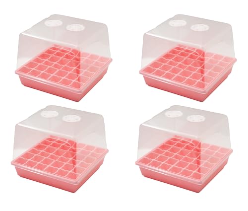 Bootstrap Farmer Countertop Seed Starter Kit in Pink, Reusable 1010 Tray Bundle with Inserts and Humidity Dome - color: Pink