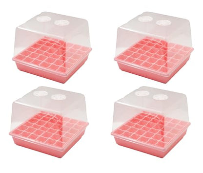 Bootstrap Farmer Countertop Seed Starter Kit in Pink, Reusable 1010 Tray Bundle with Inserts and Humidity Dome - color: Pink