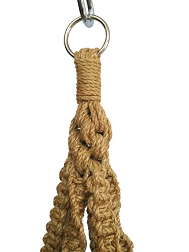 65 Inch Macrame Plant‑Hanger, Jute‑Rope Hanging‑Planter for 8‑10‑Inch Pots