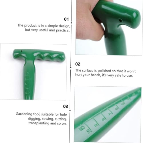 Plant Green Practical Durable Plant Sow Dibber Hole Punch Version Loosen Soil Soil Dibbler Garden(Green)