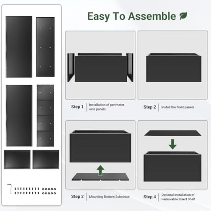 Metal Planter Box 42" x 16” x 18”, Large Rectangular Window Box - size: 42"L x 16"W x 18"H