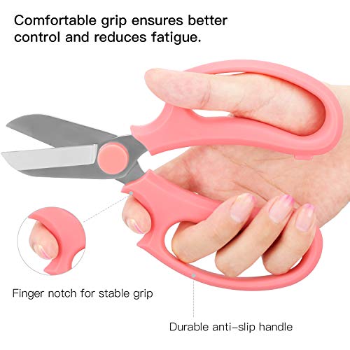 Housolution Flower Scissors, Premium Steel Garden Pruning Shears, Pink - color: Pink, size: 1 Pack