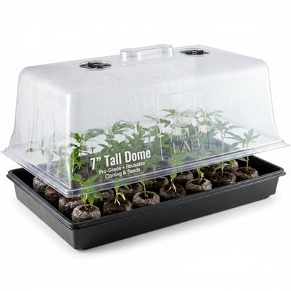 10x20 Humidity Dome with Plant Propagation Trays - 5 Pack Clone - size: 5 Trays + 5 Domes