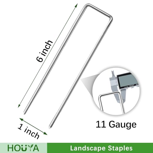 500 Pack Landscape Staples 6 Inch 11 Gauge Garden Stakes - size: 6 inch 500 Pack