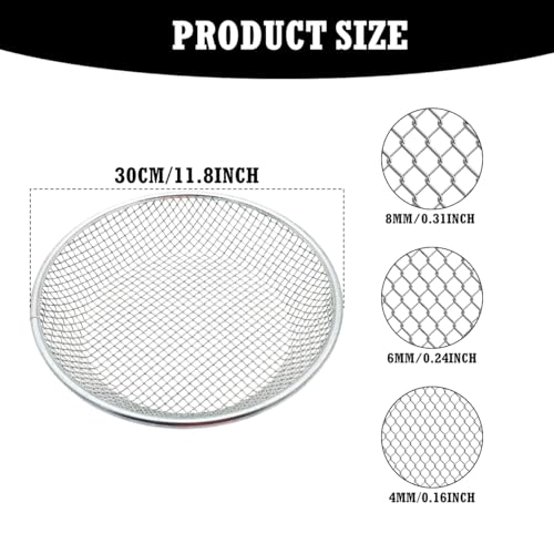 Soil Sifter for Gardening 3 Pack Garden Sieve Set with 3 Mesh Sizes