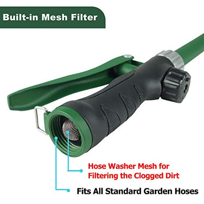 Heavy Duty 28 Inch Watering Wand with Pivoting Head, Adjustable Garden Hose Water Sprayer Wand with Ergonomic Handle, Spray 6 Watering Patterns, Perfect for Watering Seedling Beds, Flowers - size: 28 Inch