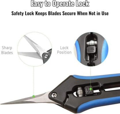 LDK Gardening Hand Pruner Pruning Snip, Garden Trimming Scissors (12 Pack Straight) - color: 12 Pack Straight