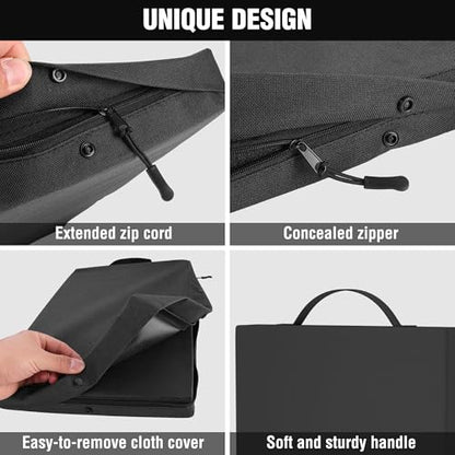 WORKPRO 17" Kneeling Pad with Removable Cover, Soft NBR Foam Cushioning - color: Black