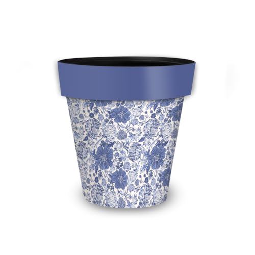 Briarwood Lane Everyday Planter 8.5" x 8.5" x 8.5" Blue and White Floral Small Planter - color: B W Floral, size: Small