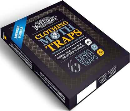 Dr. Killigan's Premium Clothing Moth Traps with Pheromones (Black, 6 Traps) - color: Black