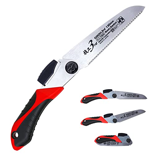 KAKURI Japanese Folding Bamboo Saw 5-1/8", Small Foldable Pocket Hand Saw - color: Japanese Folding Saw (Pruning)
