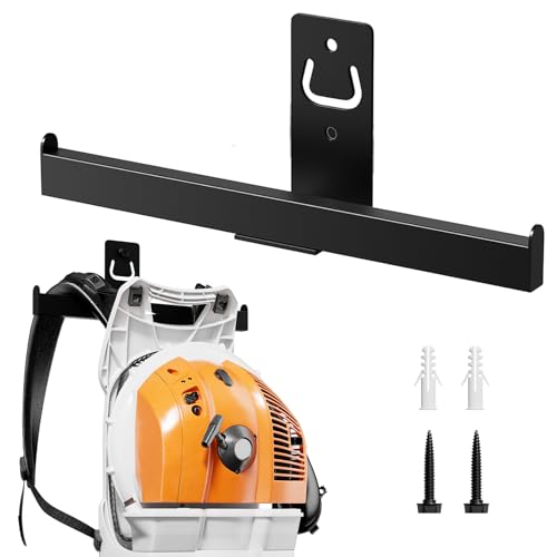Backpack Leaf Blower Hanger, Heavy Duty Chainsaw Wall Mount,1 Pack - color: Black 1 Pack