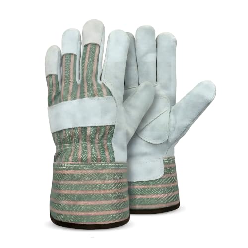 Heavy Duty Leather Work Gloves for Men