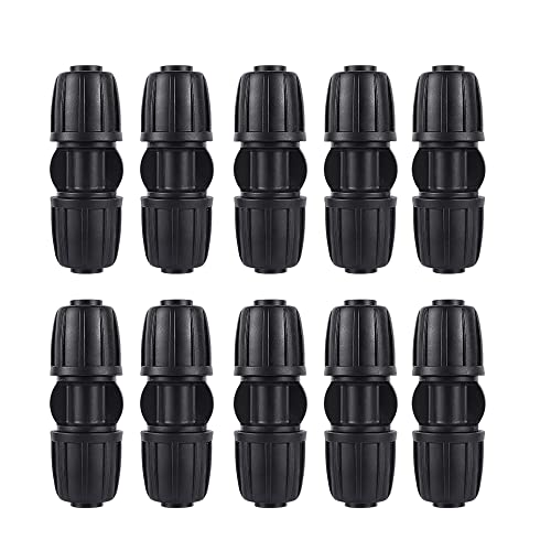10 Pack 1/2 inch Irrigation Fittings Coupling Connectors Anti-Drip - size: 1/2 inch Coupling