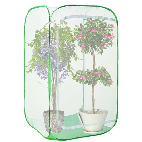 36" Garden Mesh Plant Enclosure Cover, Pop-up Garden Mesh Plant Cover for Pests, Bird and Pest Protection Guard for Fruit, Vegetables, Flowers and Herbs(1Pcs 24x24x36in Having Bottom) - style: 1Pcs 24x24x36in Having bottom
