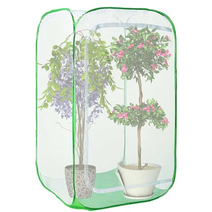 36" Garden Mesh Plant Enclosure Cover, Pop-up Garden Mesh Plant Cover for Pests, Bird and Pest Protection Guard for Fruit, Vegetables, Flowers and Herbs(1Pcs 24x24x36in Having Bottom) - style: 1Pcs 24x24x36in Having bottom