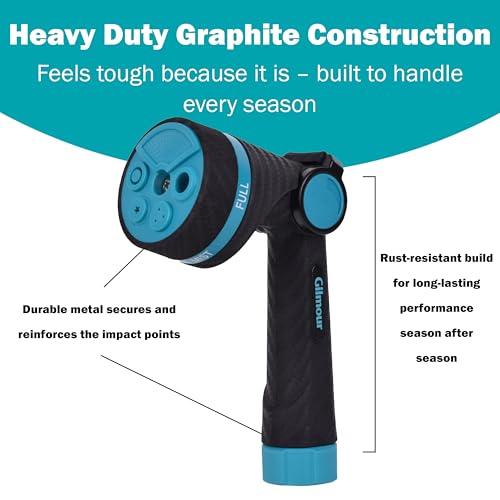 Gilmour Heavy Duty Thumb Control Garden Hose Nozzle with Swivel Connect - style: Thumb Control