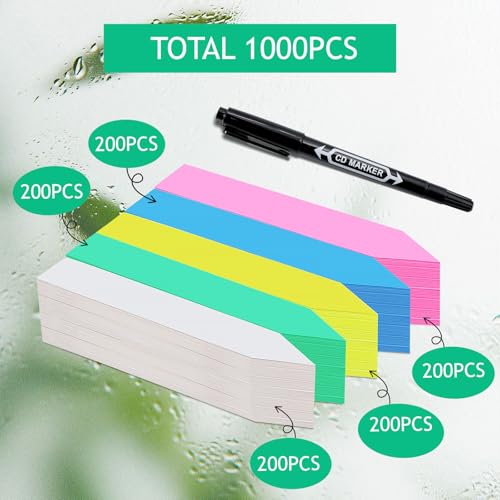 Plant Markers Garden Labels Plastic Plant Labels Name Tags - color: 5 Colors-1000