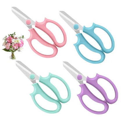 4PCS Flower Scissors, Stainless Steel Floral Scissors (Standard) - size: 4PCS Standard