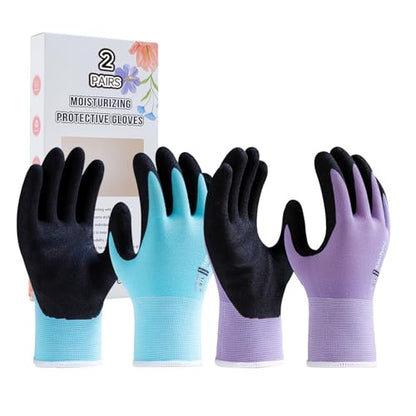 HandLove Gardening Gloves for Women,2 Pairs,Medium, Blue&Purple - color: Blue&purple, size: Medium(2 Pairs)