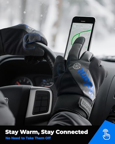 toolant Winter Work Gloves for Men, Insulated Waterproof Work Gloves with Reinforced Palm for Cold Weather Protection - size: Large