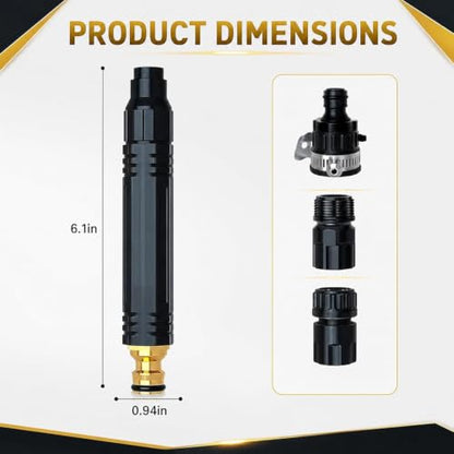 High Pressure Hose Nozzle for Garden Hoses, Adjustable Hose Nozzle Accessories for Fittings, Spray Nozzles for Car Washing, Yard, Garden, Window, and Outdoor Cleaning 2 Pack