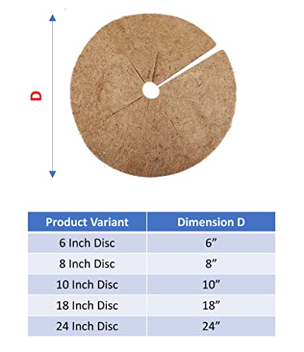 Deepthi 18-Inch Coco Coir Mulch Mats – Pack of 3 Natural Coconut Fiber Discs – Tree Ring Guards, Pot Covers, Sapling Root Protection, Weed Barrier, Moisture Retention for Garden & Potted Plants