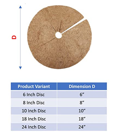 Deepthi 18-Inch Coco Coir Mulch Mats – Pack of 3 Natural Coconut Fiber Discs – Tree Ring Guards, Pot Covers, Sapling Root Protection, Weed Barrier, Moisture Retention for Garden & Potted Plants