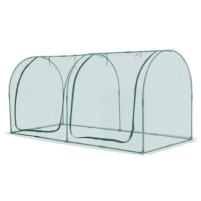 VEVOR Crop Cage, 8.1 x 3.9 x 3.9 ft Plant Protection Tent with Zippered Door, Wind-Resistant Tall Crop Cage, Easy to Install, Outdoor Raised Bed Cover with Frame, Plant Netting for Garden Patio Lawn - style: 8.1 x 3.9 x 3.9Ft-Arch