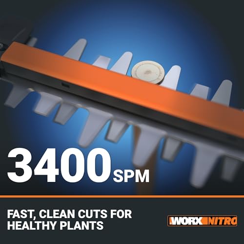 WORX Cordless Hedge Trimmer, 20V 22" Bush Trimmer, WG263 - style: 22" 20V Hedge Trimmer w/(1)4.0Ah Battery