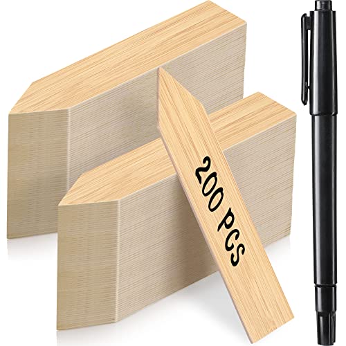 200Pcs Plant Labels,4 Inch Plastic Garden Plant Markers,Waterproof Nursery Plant Tags,Seed Labels,Pot Marker for Outdoor Indoor Garden Plants Label Stakes - style: 200 PCS