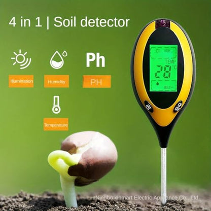 New Soil pH Meter 3 in 1/4 in 1 PH Light Moisture Acidity Tester Soil Tester Moisture Meter Plant Soil Tester Kit for Flowers