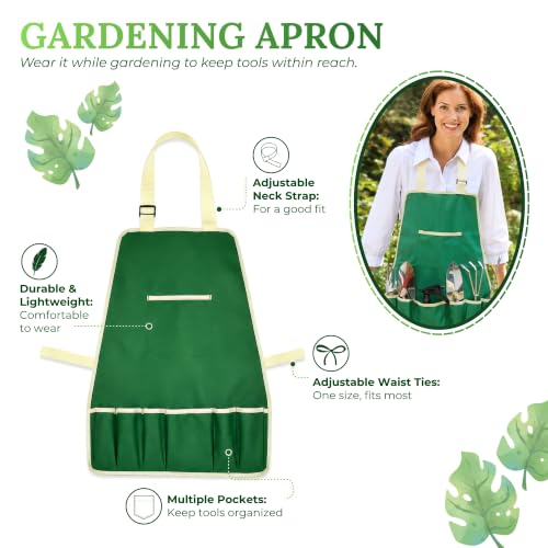 GardenHOME 11-Piece Gardening Tool Set – Garden Kit with Tote Bag, Apron & Accessories, Perfect Gardening Gifts for Women, Moms, and Beginners - style: 11piece