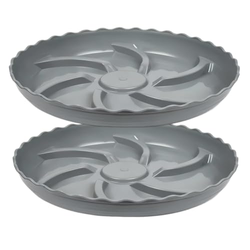 Prettyia Plant Pot Tray and Plant drip Tray Pot Saucers - size: 14 inch 2Pack