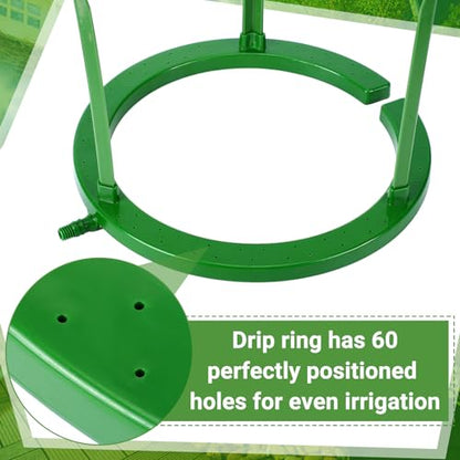 Tujoe 4 Sets Drip Irrigation Ring Tree Water Ring 3 Leg Support, 12 Inch - size: 12 Inch