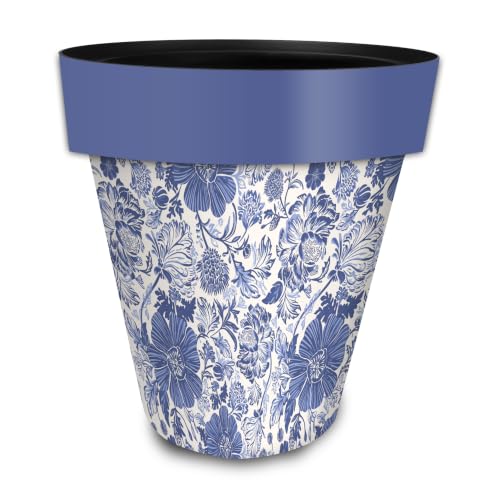 Briarwood Lane Everyday Planter 14" x 15" x 15" Blue and White Floral Large Planter - color: B W Floral, size: Large