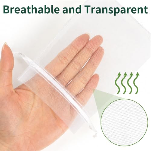 50 Pcs Fruit Protection Bags, 4×6 in Mesh Cover Nets for Tree, White - color: White, size: 4×6 in