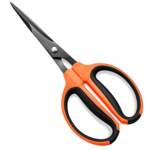 GROWNEER 7.2'' Trimming Scissors Teflon Coated, 1 Pack Pruning Shears