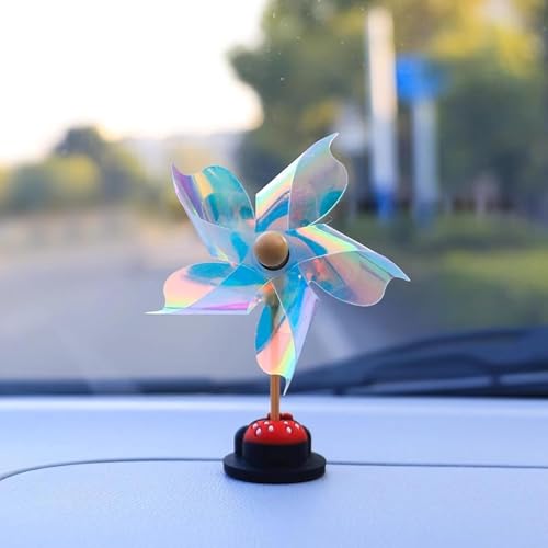 2 Pieces car Mirror Bird Deterrent,Bird Deterrent for car,Reflective pinwheels Bird Deterrent,Car Decoration.