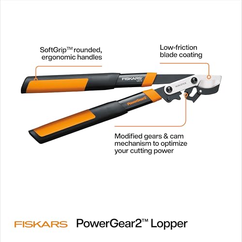 Fiskars 18” PowerGear2 Garden Bypass Loppers, 1.5" Capacity Tree Trimmer - style: 18 in